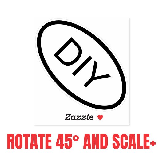 DIY Euro Style Oval Form Aufkleber