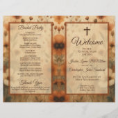 DIY-Falt-Hochzeitsprogramm für katholische Trauung (Vorderseite)