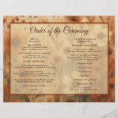DIY-Falt-Hochzeitsprogramm für katholische Trauung (Rückseite)
