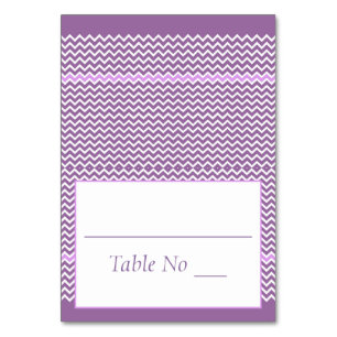DIY Falten Zentimette Platzkarten Zickzack Lila Tischnummer