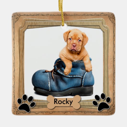 DIY Family Pet Foto Keramikornament (Vorderseite)