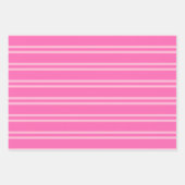 DIY-Farbbilder für mehrere Streifen 2 Ton Rosa Geschenkpapier Set (Vorderseite 3)