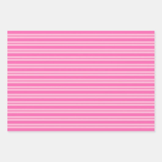 DIY-Farbbilder für mehrere Streifen 2 Ton Rosa Geschenkpapier Set (Vorderseite 2)