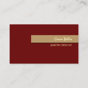 DIY Farbe/Maroon/Khaki Braun Visitenkarte