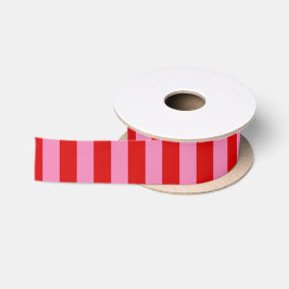 DIY Farben Breite Multistreifen - Hot Pink Red Satinband