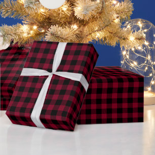 DIY-Farben Buffalo Plaid Tartan SM SV Schwarz Burg Geschenkpapier
