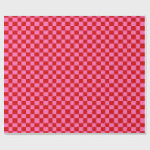 DIY-Farben-Check-Checkerboard-Rosa-Rot Geschenkpapier (Flach)