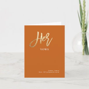 DIY Farben Chic Faux Gold Ihre Gelübde Karte