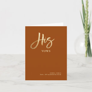DIY-Farben Chic Faux-Gold Seine Gelübde Karte