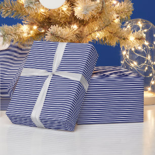 DIY-Farben Gestreift Groß #3 SV Blau Weiß Geschenkpapier