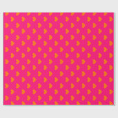DIY Farben Herzen Muster Himbeer Orange Geschenkpapier (Flach)