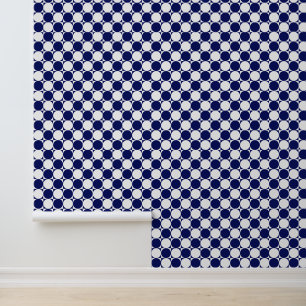 DIY-Farben Kreis im Quadrat #2 Blau Weiß Tapete