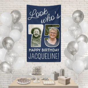 DIY-Farben • Schau mal, wer 75 Geburtstagsfeier 2  Banner
