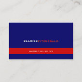 DIY Farben+Schriftart Visitenkarte/Nabelblau Visitenkarte (Rückseite)