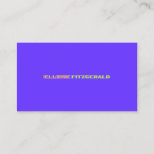 DIY Farben+Schriftart Visitenkarte/Neon lila Visitenkarte