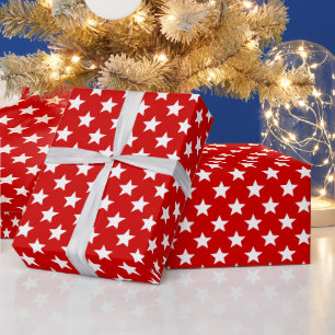 DIY Farben Sterne Groß SV Rot Weiß Geschenkpapier