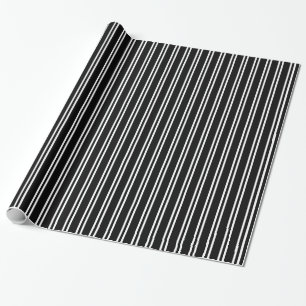 DIY Farben ungleichmäßige Streifen SV Schwarz Weiß Geschenkpapier