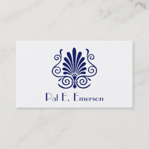 DIY-Farben Vintage-Look Art Deco-Feder-Muster Visitenkarte