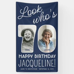 DIY-Farben • Wer wird 70. Geburtstagsfeier 2 Foto Banner