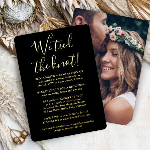 DIY Farbige Wir haben uns getraut Foto Hochzeitsem Folieneinladung