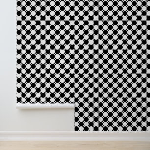 DIY-Farbkreis im Quadrat #2 Schwarz Weiß Tapete