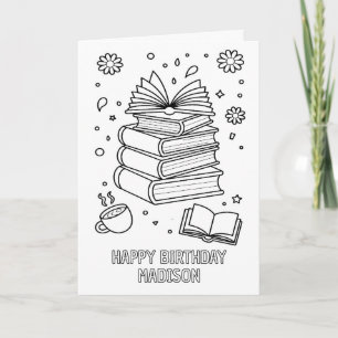 DIY-Färbung gefaltete Bücher Geburtstagskarte Karte