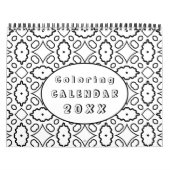 DIY-Färbungsmuster benutzerdefinierte Outline-Kuns Kalender (Titelbild)