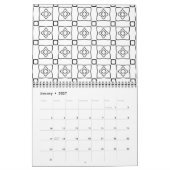 DIY-Färbungsmuster benutzerdefinierte Outline-Kuns Kalender (Jan 2027)