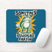 DIY Fartin Sometimes Collage I Just Frog Poster Fu Mousepad (Mit Mouse)