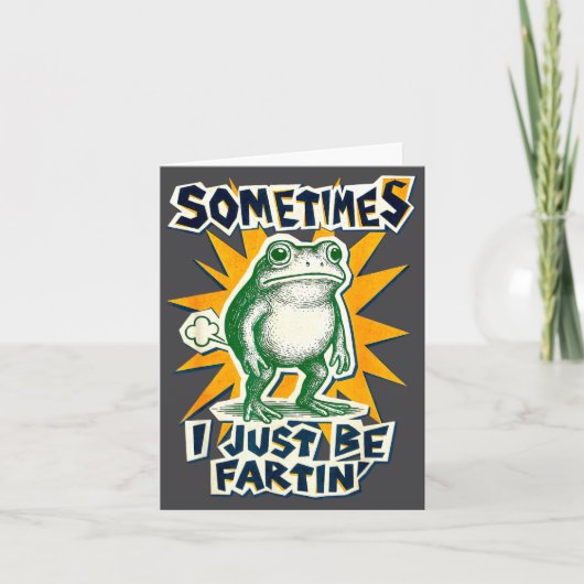 DIY Fartin Sometimes Collage I Just Frog Poster Karte (Vorderseite)