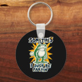 DIY Fartin Sometimes Collage I Just Frog Poster Sm Schlüsselanhänger (Vorderseite)