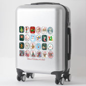 DIY Festive Advent Calendar Aufkleber (Koffer)