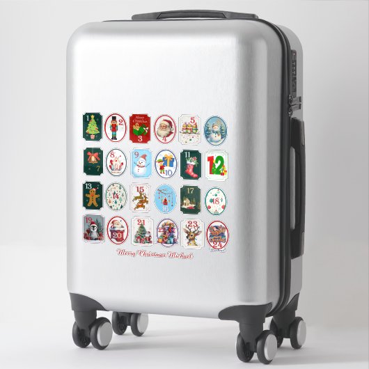 DIY Festive Advent Calendar Aufkleber (Koffer)