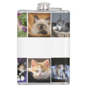 DIY-Foto-Collage| Haustier-Gedenkkatzer Flachmann (Rückseite)