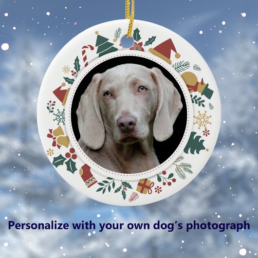 DIY Foto in Christmas Images Border Pet Keramik Ornament