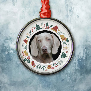 DIY-Foto in Weihnachtsbilder-Rahmen Haustier Ornament Aus Metall