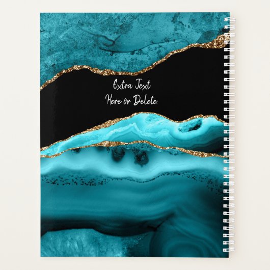 DIY-Foto/Name/Jahr/Aquamariner Schwarzer Goldgräbe Planer (Rückseite)