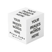 DIY - Foto-Würfel 4" Würfel (Vorderseite Schrägansicht)