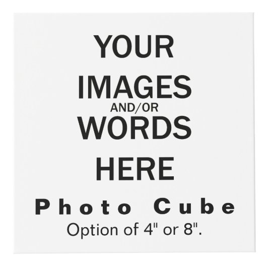 DIY - Foto-Würfel 4" Würfel (Vorderseite)