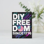 DIY Freedom seit 1776" Textbasiertes Design Postkarte (Stehend Vorderseite)