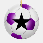 DIY Fußball WÄHLEN IHRE HINTERGRUND-FARBE Keramik Ornament (Hinten)