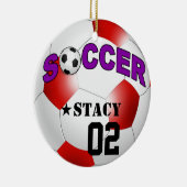 DIY Fußball WÄHLEN IHRE HINTERGRUND-FARBE Keramikornament (Rechts)