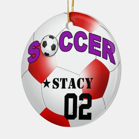 DIY Fußball WÄHLEN IHRE HINTERGRUND-FARBE Keramikornament (Links)