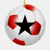 DIY Fußball WÄHLEN IHRE HINTERGRUND-FARBE Keramikornament (Hinten)
