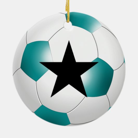 DIY Fußball WÄHLEN IHRE HINTERGRUND-FARBE Keramikornament (Hinten)