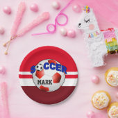 DIY Fußball WÄHLEN IHRE HINTERGRUND-FARBE Pappteller (Party)