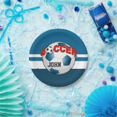 DIY Fußball WÄHLEN IHRE HINTERGRUND-FARBE Pappteller (Party)