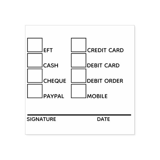 DIY-Geschäftsbankzahlverfahren für 8 Karo Gummistempel (Prägung)
