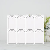 DIY-Geschenkanhänger leer (Stehend Vorderseite)