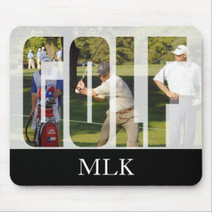 DIY Golf-Foto und Monogramm Mousepad